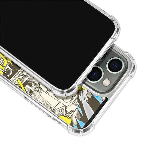 DC Comics Batman Batgirl Vintage Action pose pattern iPhone 14 Pro Clear Case